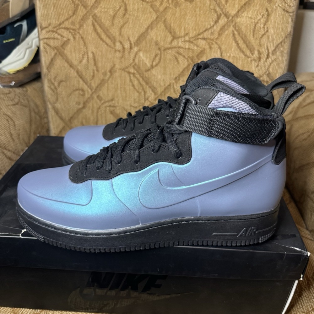 Nike Air Force 1 Foamposite Cup Light Carbon Men's 11.5 Super Clean!